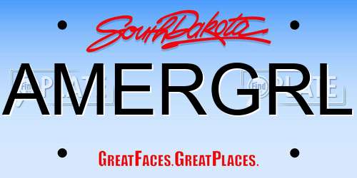 AMERGRL South Dakota License Plate