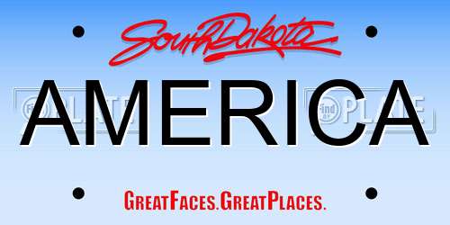 AMERICA South Dakota License Plate