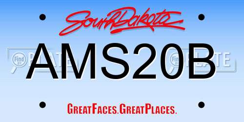 AMS20B South Dakota License Plate