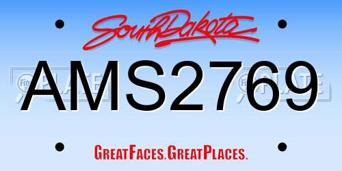 AMS2769 South Dakota License Plate