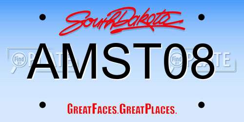 AMST08 South Dakota License Plate