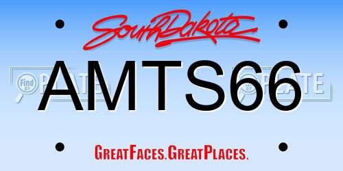 AMTS66 South Dakota License Plate