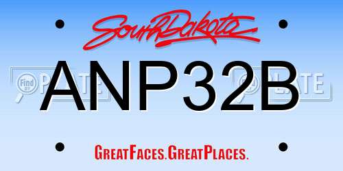 ANP32B South Dakota License Plate