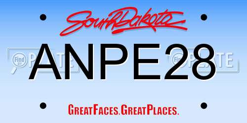 ANPE28 South Dakota License Plate