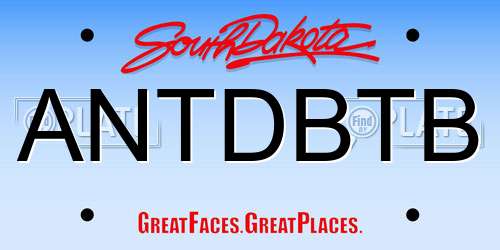 ANTDBTB South Dakota License Plate