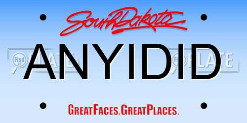 ANYIDID South Dakota License Plate