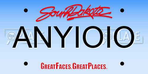 ANYIOIO South Dakota License Plate
