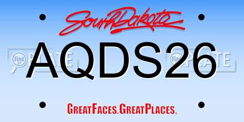 AQDS26 South Dakota License Plate
