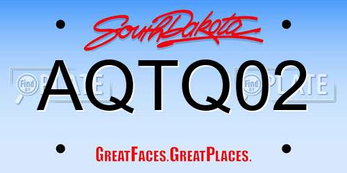 AQTQ02 South Dakota License Plate