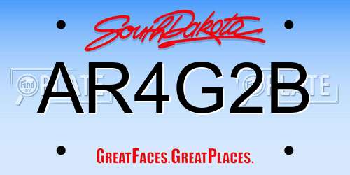 AR4G2B South Dakota License Plate