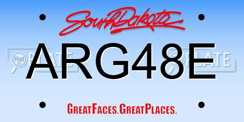 ARG48E South Dakota License Plate