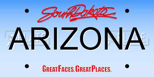 ARIZONA South Dakota License Plate