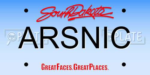ARSNIC South Dakota License Plate