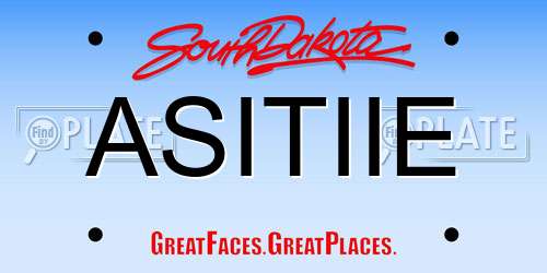 ASITIIE South Dakota License Plate
