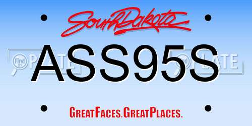 ASS95S South Dakota License Plate