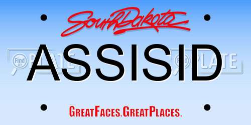 ASSISID South Dakota License Plate