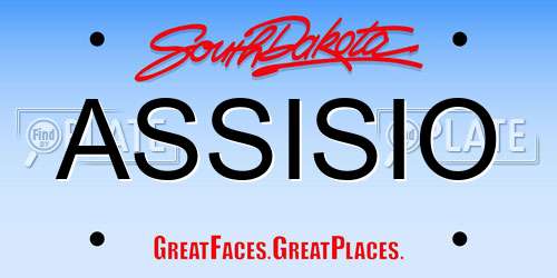 ASSISIO South Dakota License Plate