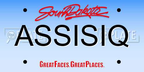 ASSISIQ South Dakota License Plate