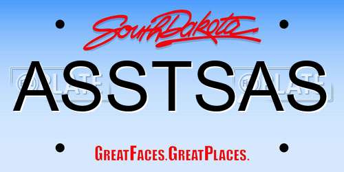 ASSTSAS South Dakota License Plate