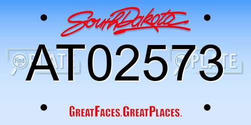 AT02573 South Dakota License Plate