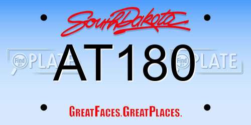 AT180 South Dakota License Plate