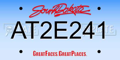 AT2E241 South Dakota License Plate