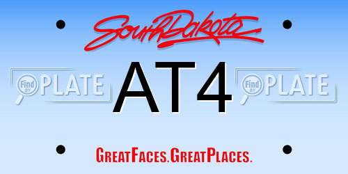 AT4 South Dakota License Plate