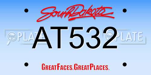 AT532 South Dakota License Plate