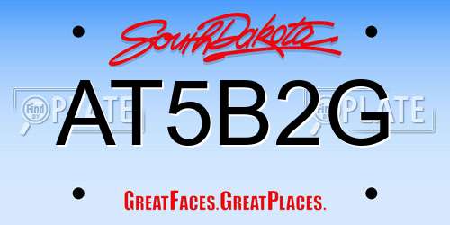 AT5B2G South Dakota License Plate