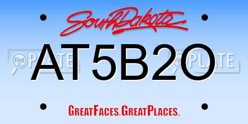 AT5B2O South Dakota License Plate