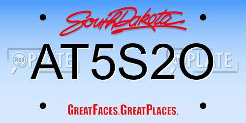 AT5S2O South Dakota License Plate