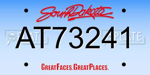 AT73241 South Dakota License Plate