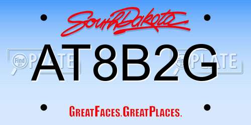AT8B2G South Dakota License Plate