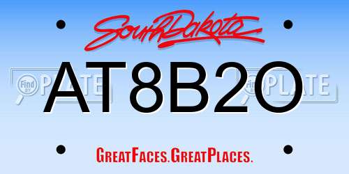 AT8B2O South Dakota License Plate