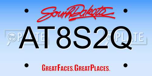 AT8S2Q South Dakota License Plate