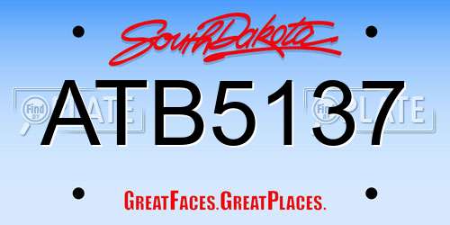 ATB5137 South Dakota License Plate