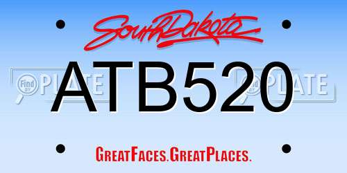 ATB520 South Dakota License Plate
