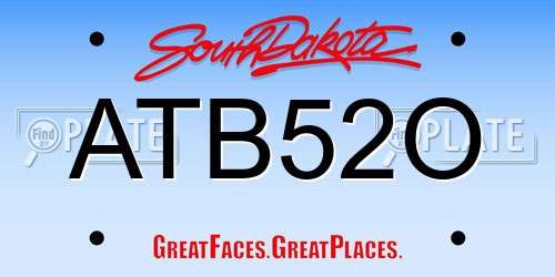 ATB52O South Dakota License Plate