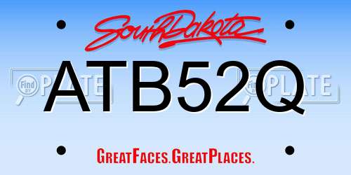 ATB52Q South Dakota License Plate