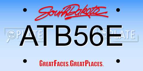 ATB56E South Dakota License Plate