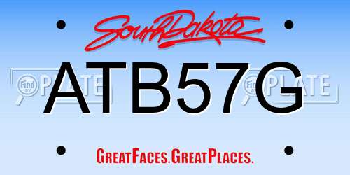 ATB57G South Dakota License Plate