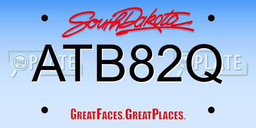 ATB82Q South Dakota License Plate