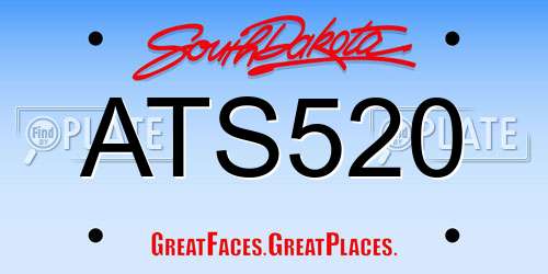 ATS520 South Dakota License Plate