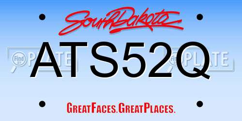 ATS52Q South Dakota License Plate