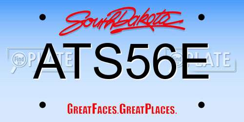 ATS56E South Dakota License Plate