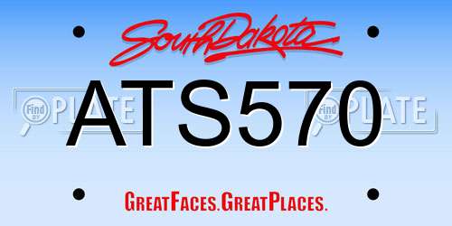 ATS570 South Dakota License Plate