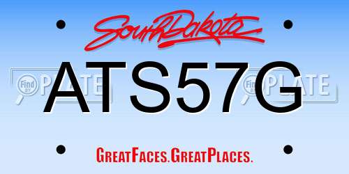 ATS57G South Dakota License Plate