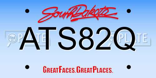 ATS82Q South Dakota License Plate
