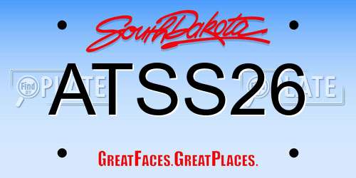 ATSS26 South Dakota License Plate
