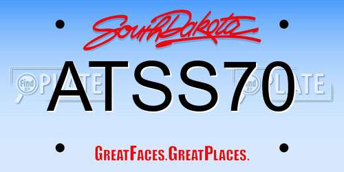 ATSS70 South Dakota License Plate